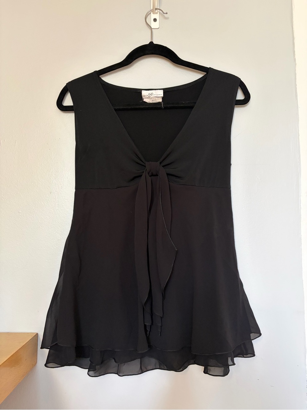 Byer California Deep V Tie-Front Top